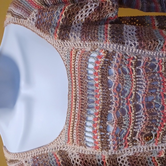 Roz & Ali Open Weave Pullover Top - Picture 2 of 9